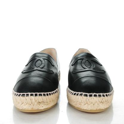 Chanel Lambskin CC Espadrilles 40 Black 2 of 10