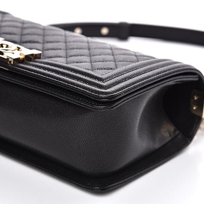 Chanel Caviar Quilted Medium Boy Flap Black 10 of 11