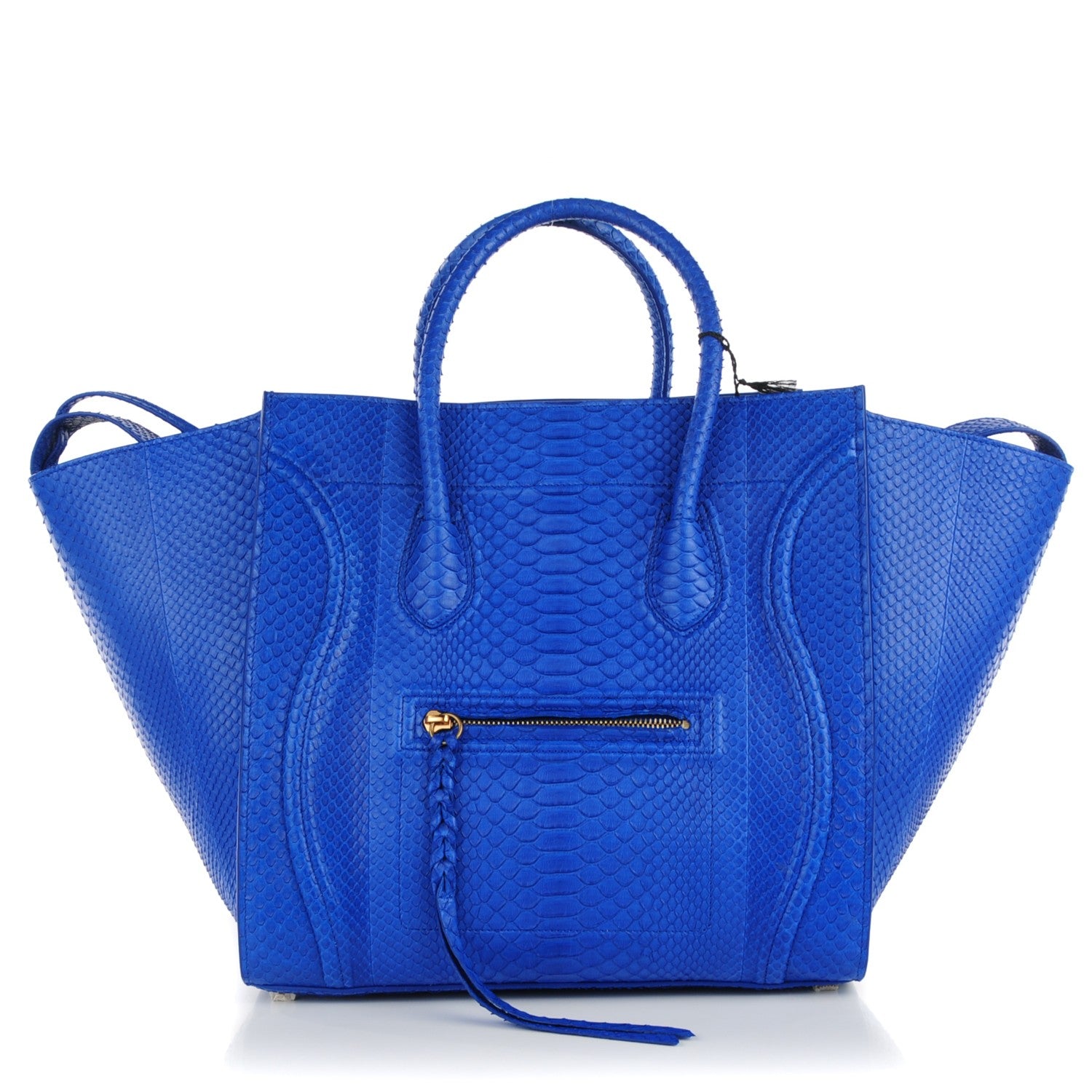 Celine Python Medium Phantom Luggage Bright Blue 1 of 7
