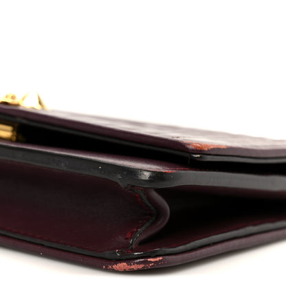 Fendi Shiny Nappa Trapuntata Dotcom Tube Wallet On Chain Bordeaux 11 of 13