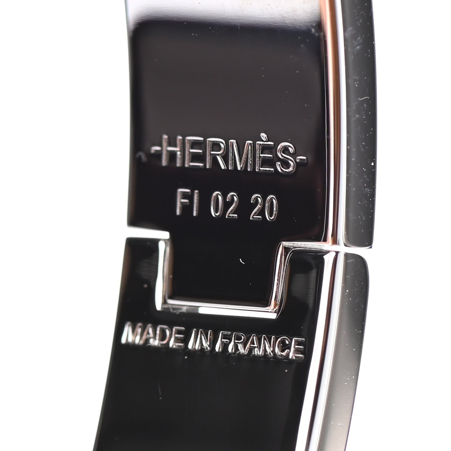 Hermes Enamel Narrow Clic Clac H Bracelet PM Framboise 4 of 5