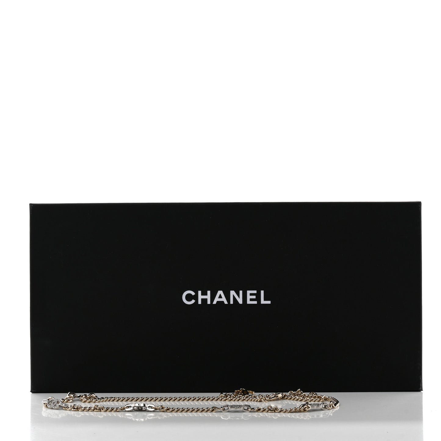 Crystal CC Chain Links Belt Gold Silver