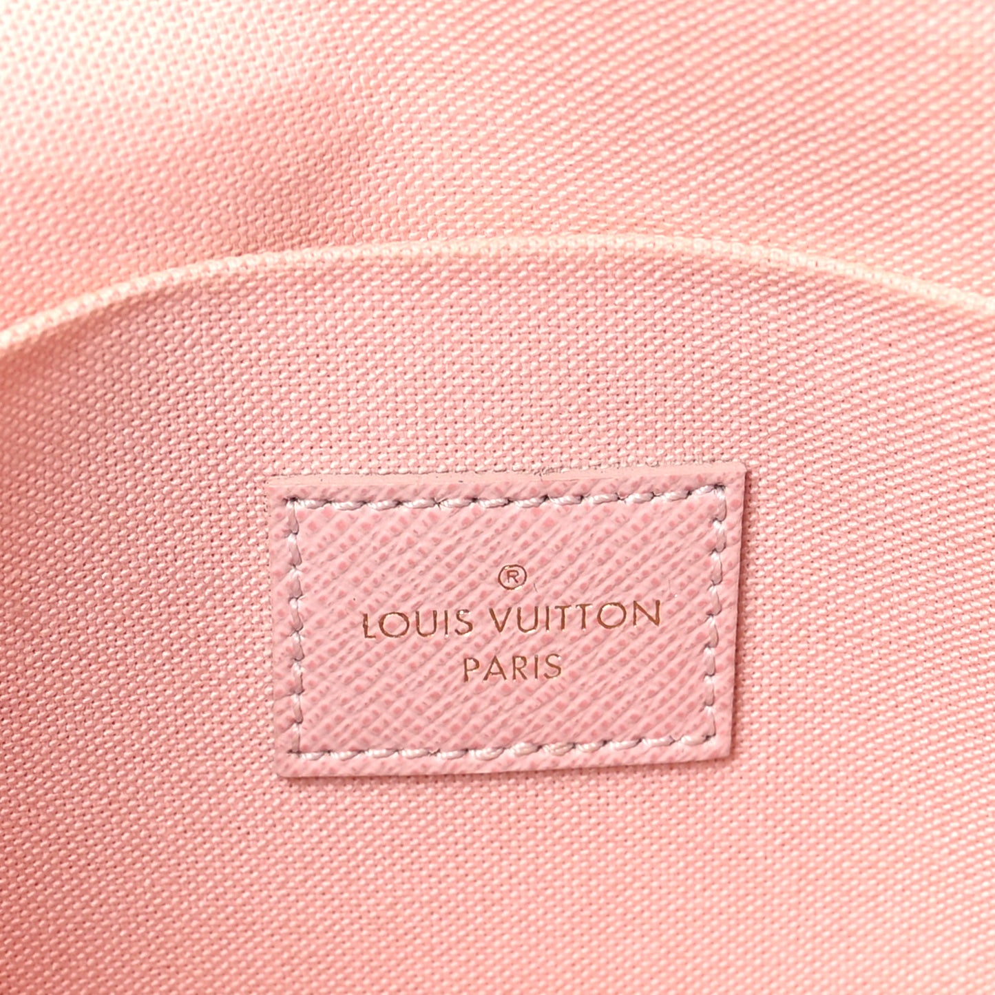 Damier Azur Pochette Felicie Chain Wallet Rose Ballerine