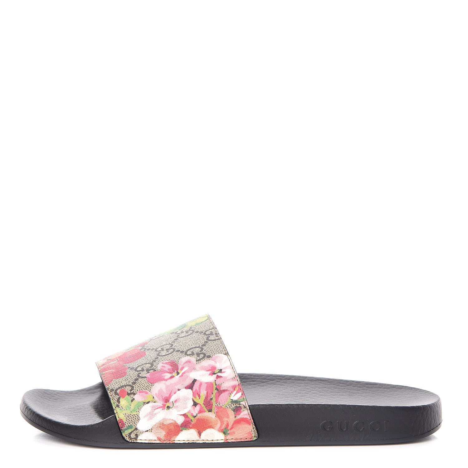 Gucci GG Supreme Monogram Blooms Slide Sandals 39 Beige Multicolor 1 of 8