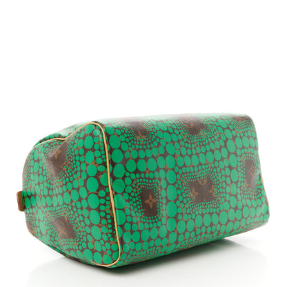 Louis Vuitton Monogram Kusama Town Speedy 30 Green 4 of 15