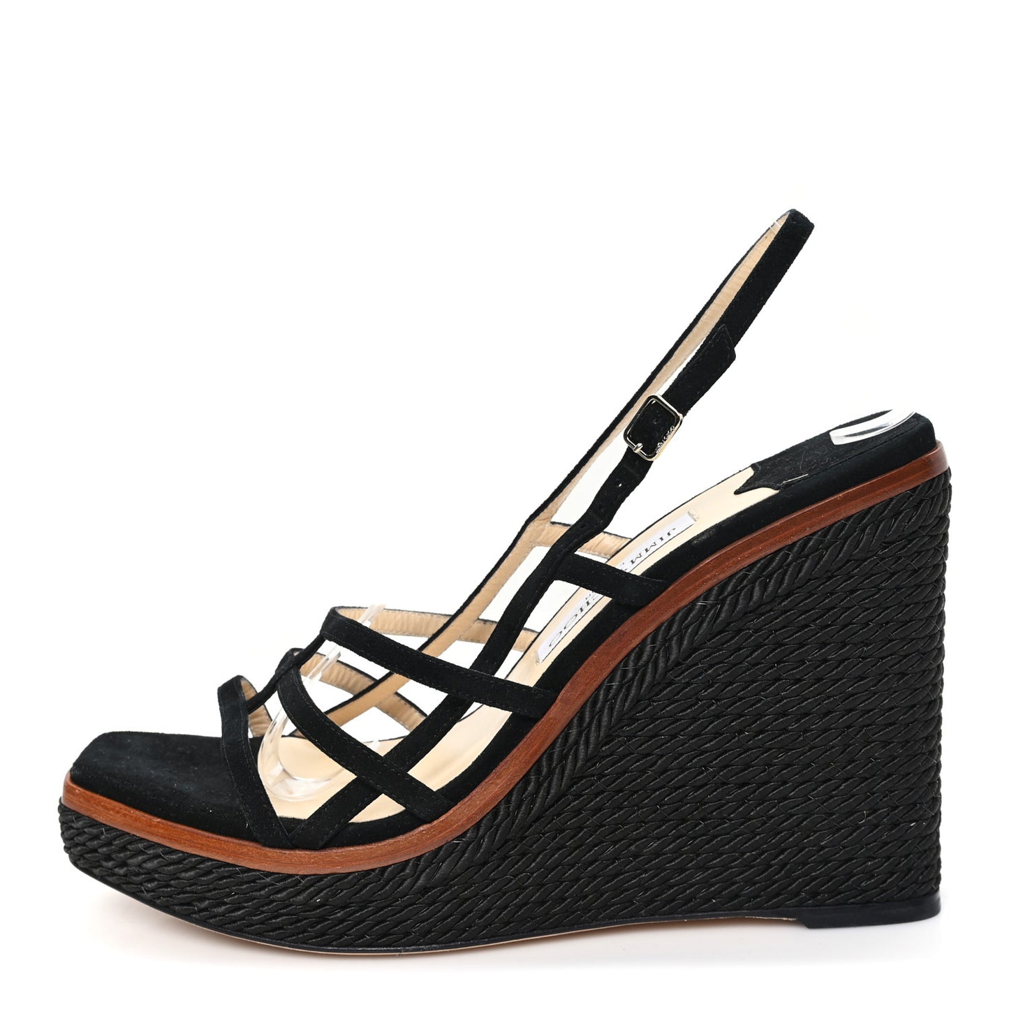 Suede Ariela 110 Wedge Sandals 41 Black