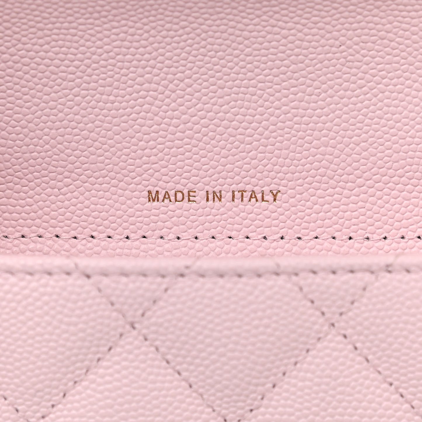 Caviar Quilted Flap Phone Holder With Chain Light Pink