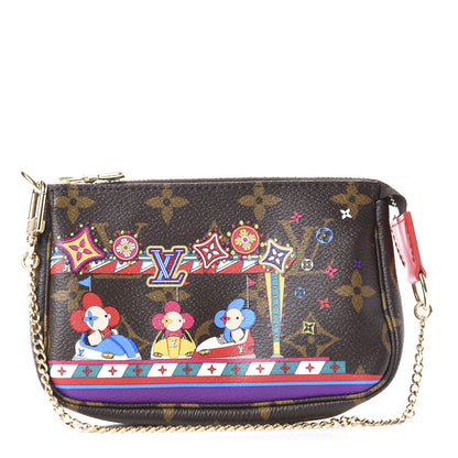 Louis Vuitton Monogram 2020 Christmas Animation Bumper Cars Mini Pochette Accessories Coquelicot 1 of 11