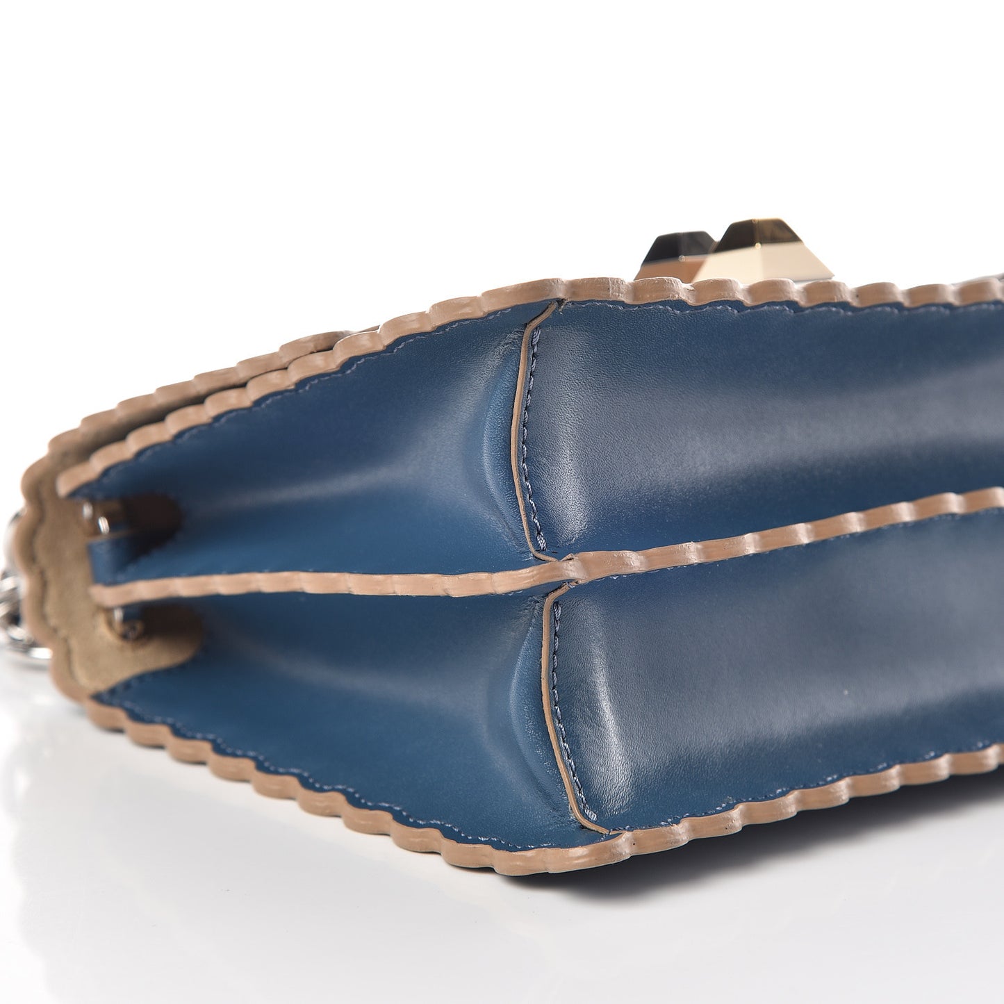 Vitello Liberty Scalloped Studded Small Kan I Shoulder Bag Balena