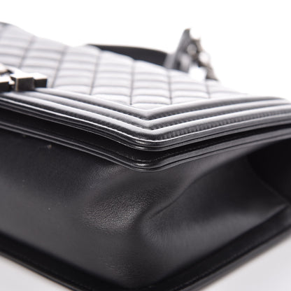 Chanel Calfskin Quilted Medium Boy Flap Black 9 of 11