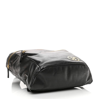 Salvatore Ferragamo Calfskin Nevada Gancini Backpack Black 4 of 11