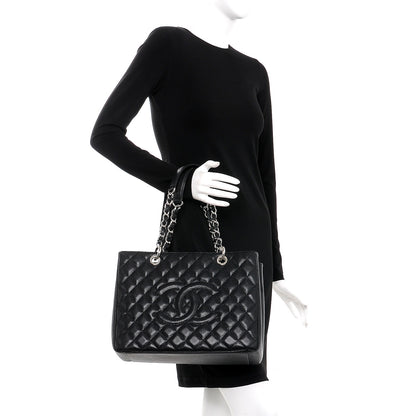 Chanel Caviar Quilted Grand Shopping Tote GST Black 2 of 9