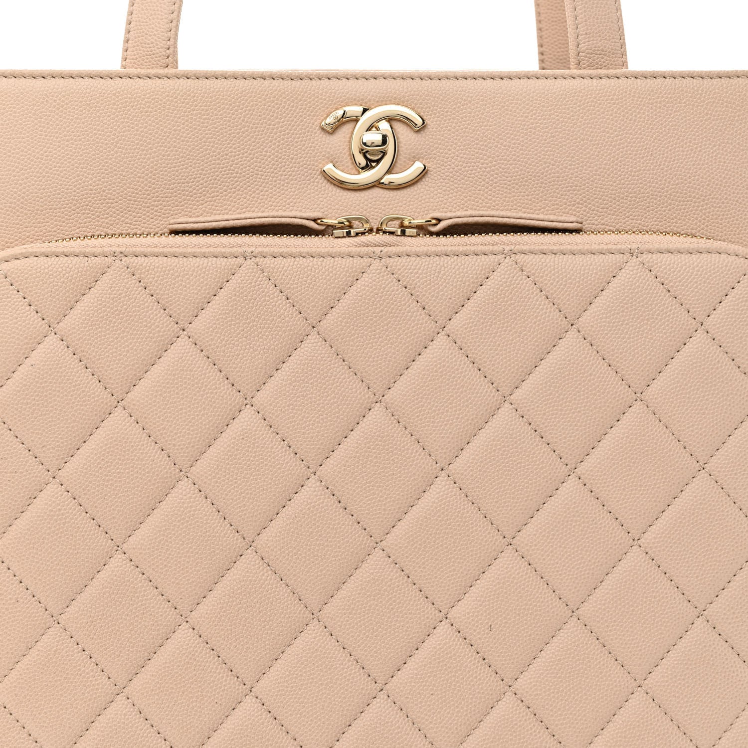 Chanel Caviar Quilted Large Business Affinity Shopping Bag Beige 8 of 14