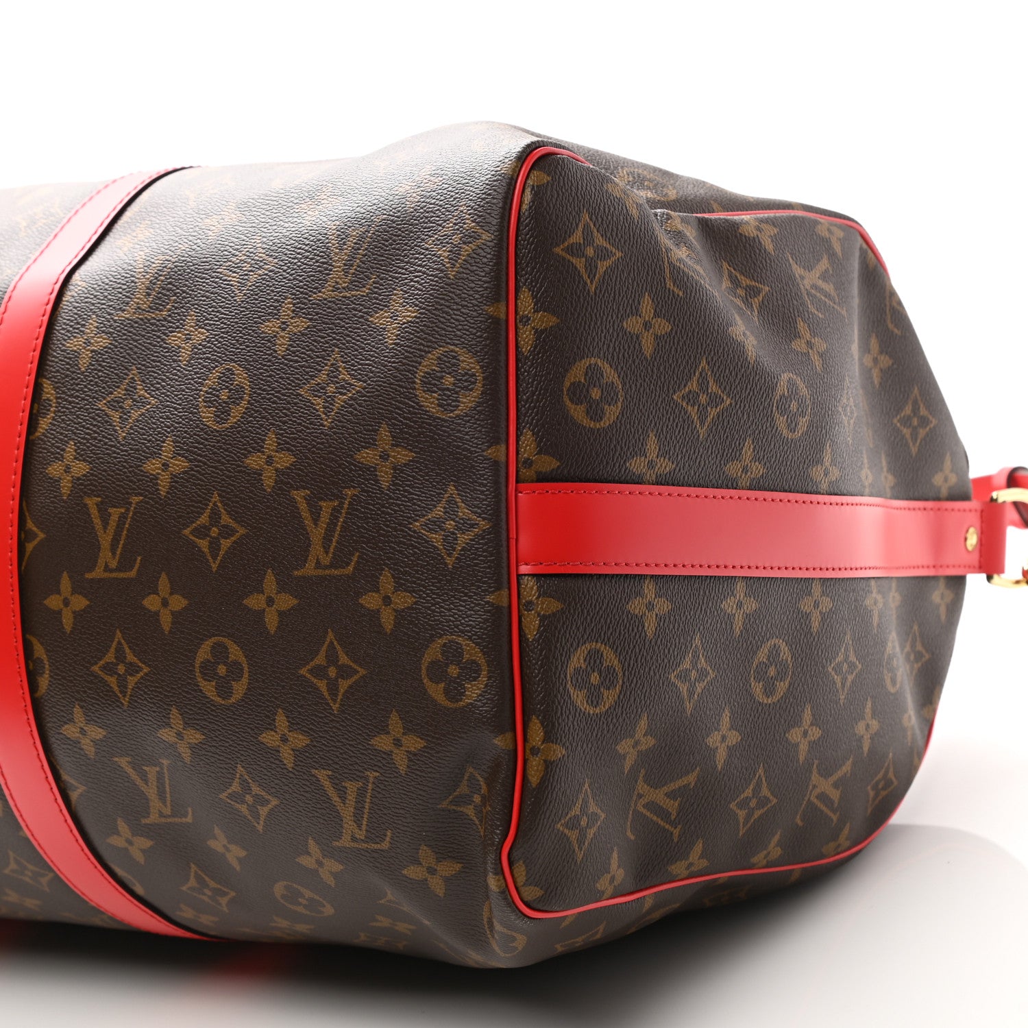 Louis Vuitton Calfskin Monogram Keepall Bandouliere 50 Coquelicot 9 of 9