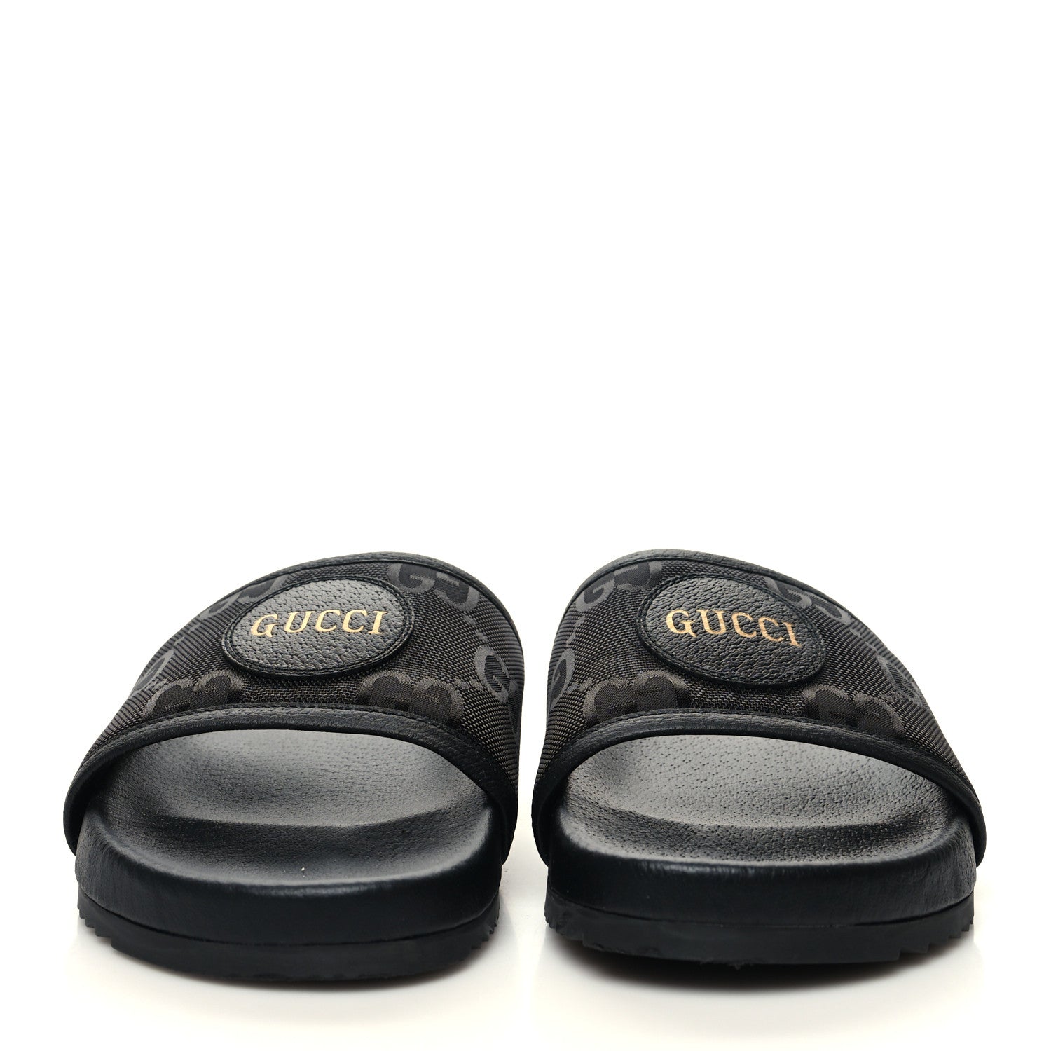 Gucci Econyl Nylon Demetra GG Monogram Mens Off the Grid Slide Sandals 5 Black 2 of 8