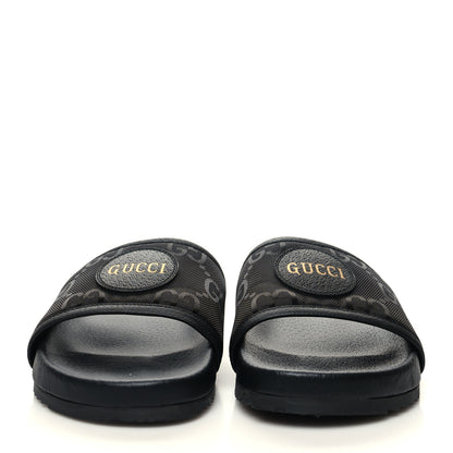 Gucci Econyl Nylon Demetra GG Monogram Mens Off the Grid Slide Sandals 5 Black 2 of 8