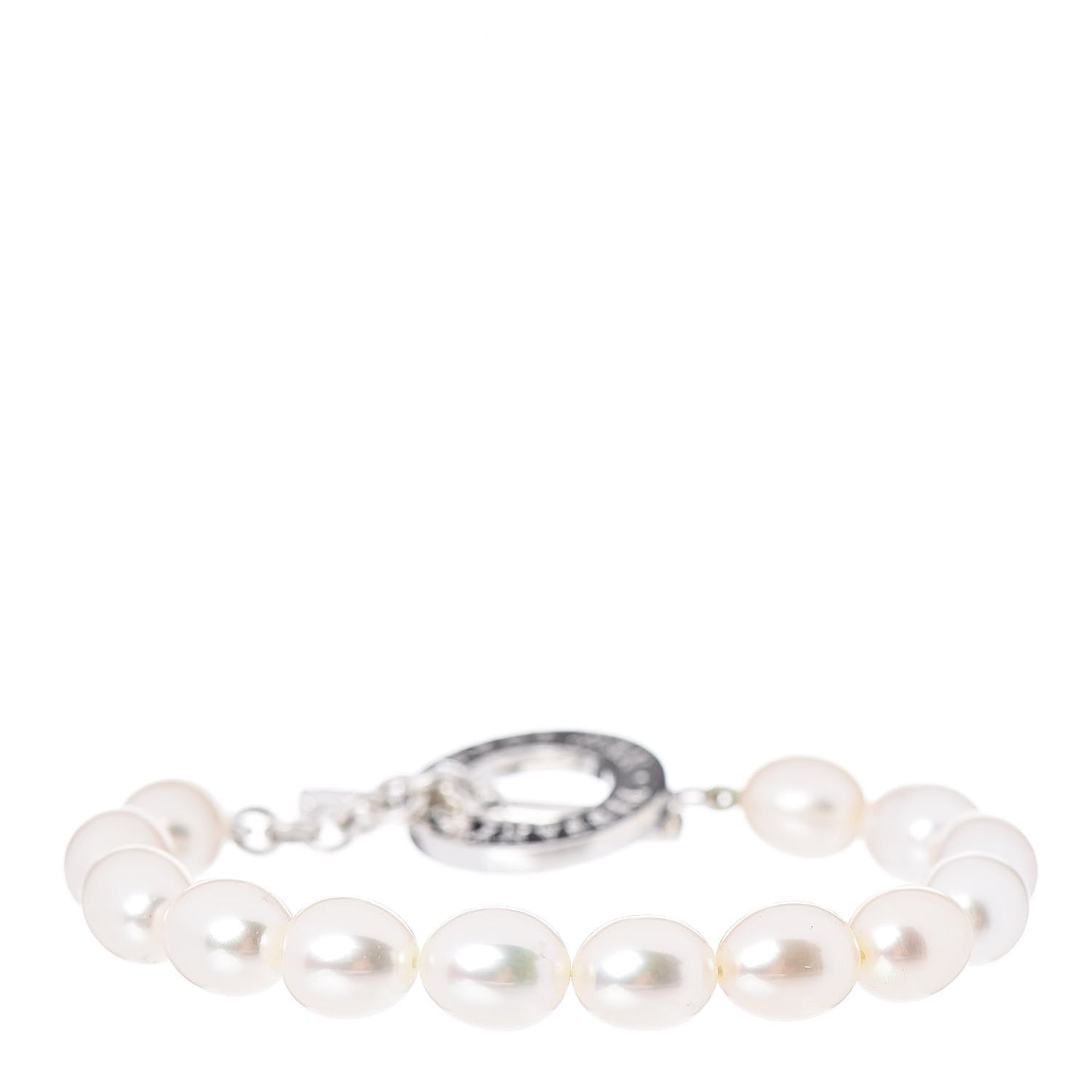 Sterling Silver Pearl Toggle Bracelet