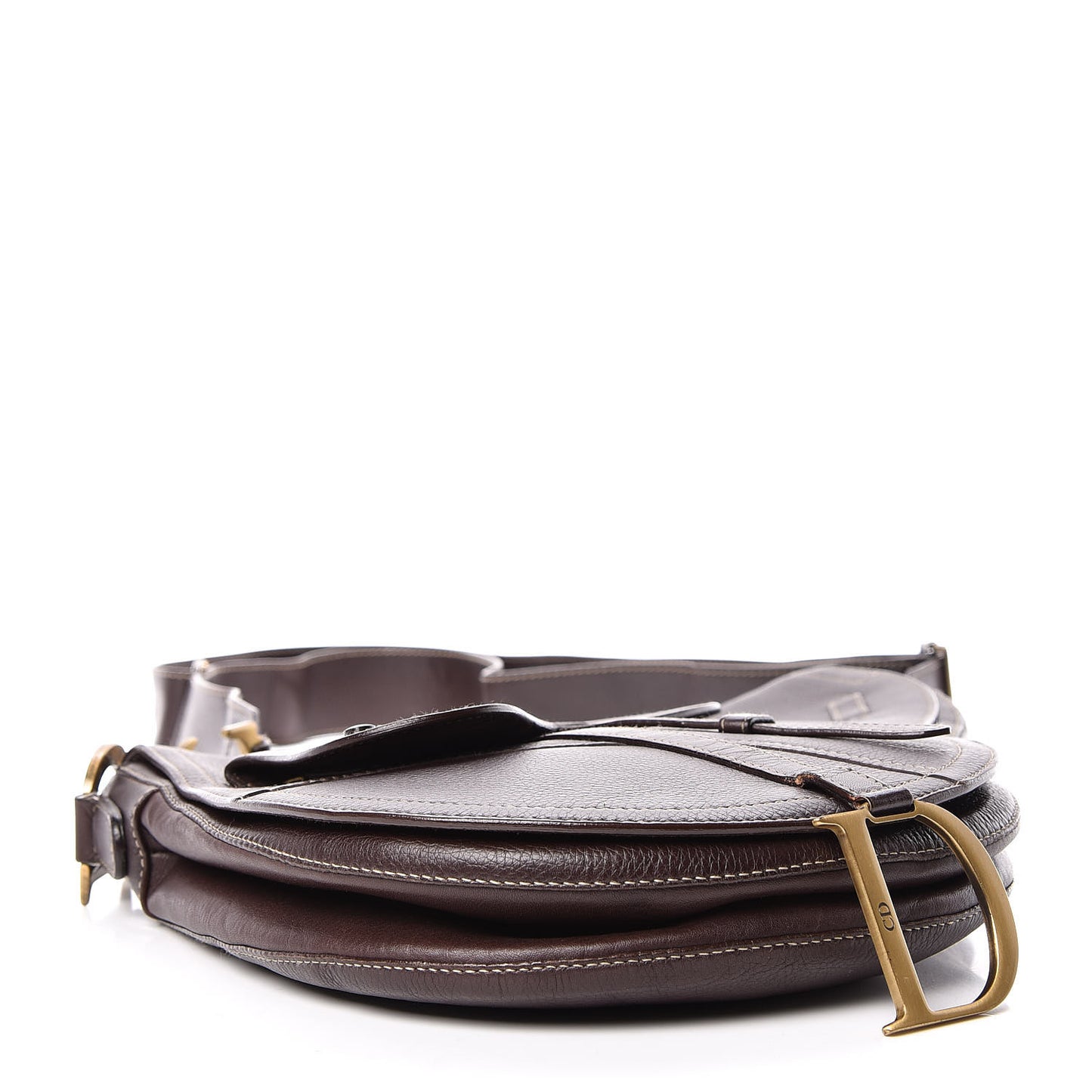 Calfskin Baudrier Saddle Bag Brown
