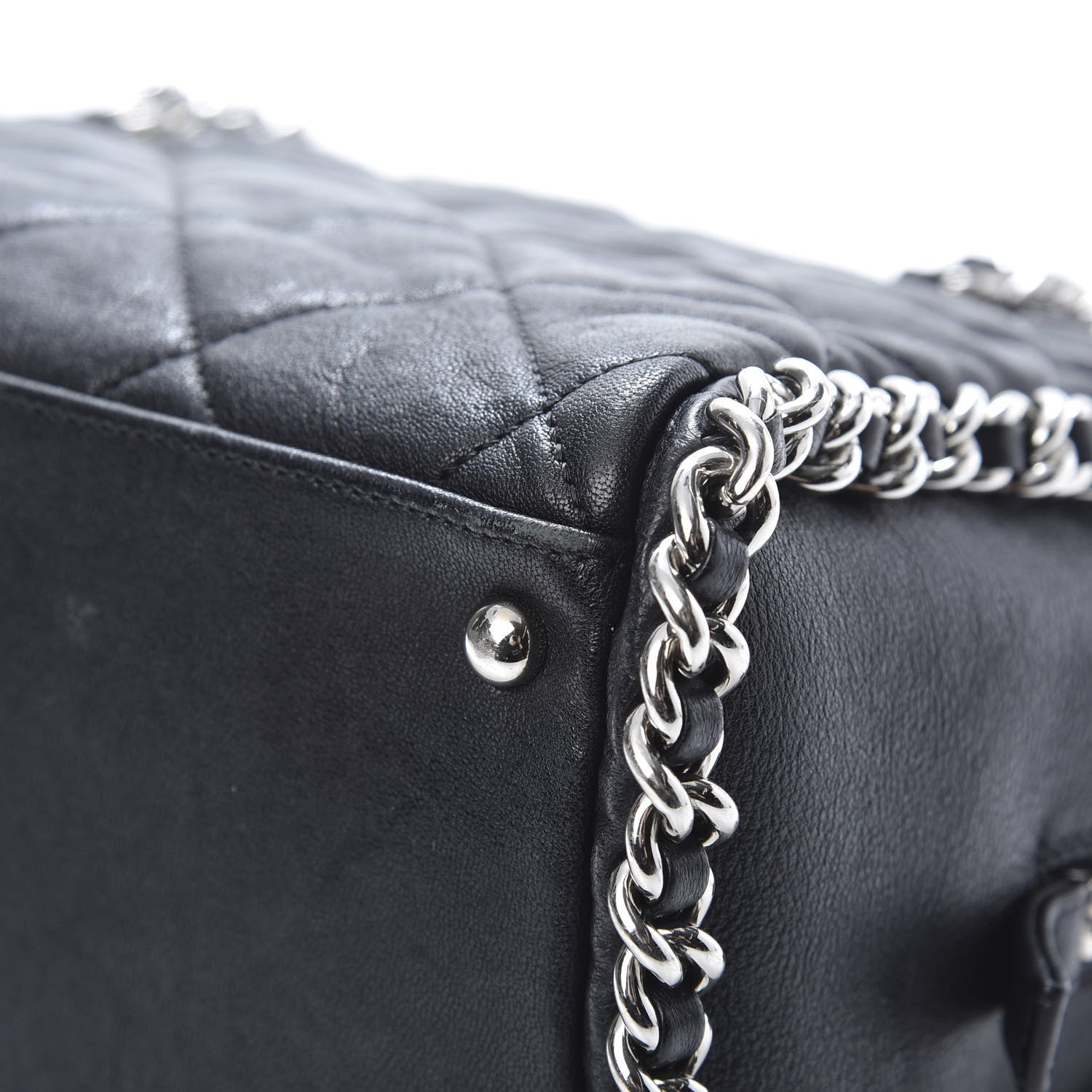 Chanel Calfskin Chain Around Bowler Black 11 of 16