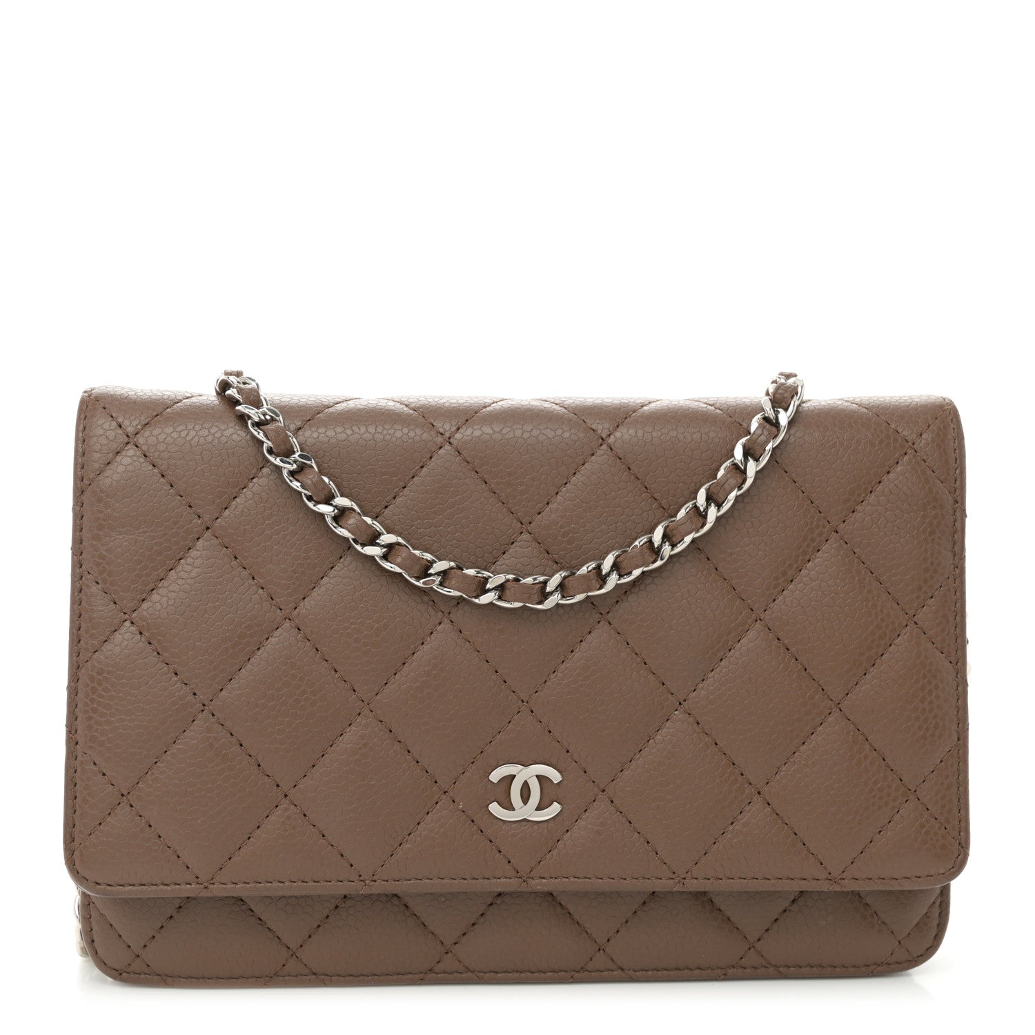 Chanel Caviar Quilted Wallet on Chain WOC Brown 1 of 11