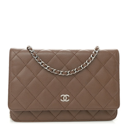 Chanel Caviar Quilted Wallet on Chain WOC Brown 1 of 11