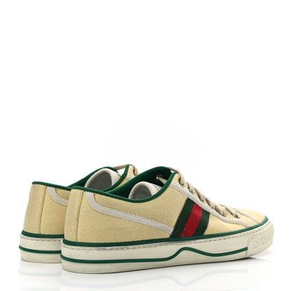 Gucci Canvas Web Womens 1977 Tennis Sneakers 39 Burro Mystic White 3 of 7