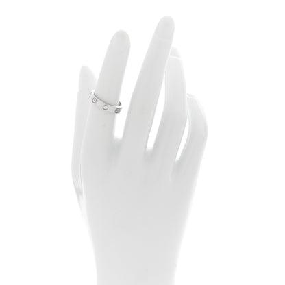 Cartier 18K White Gold Diamond 4mm LOVE Wedding Band Ring 51 5.75 2 of 4