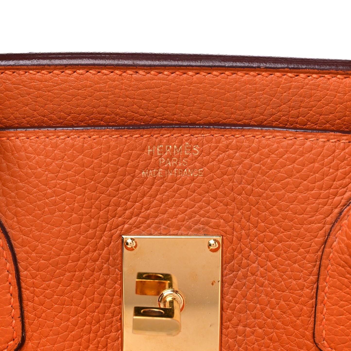 Taurillon Clemence JPG Birkin 42 Orange