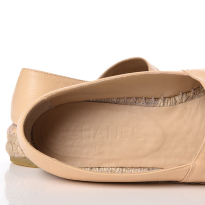 Chanel Lambskin CC Espadrilles 38 Beige Black 11 of 14
