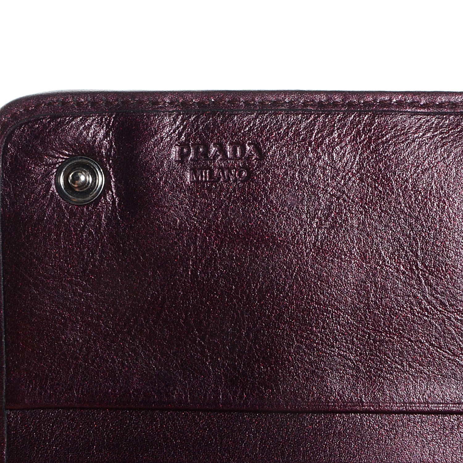 Prada Nappa Mordore Stripes Continental Wallet Lampone 7 of 10