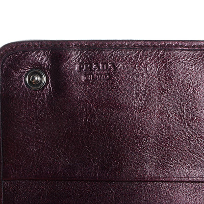 Prada Nappa Mordore Stripes Continental Wallet Lampone 7 of 10