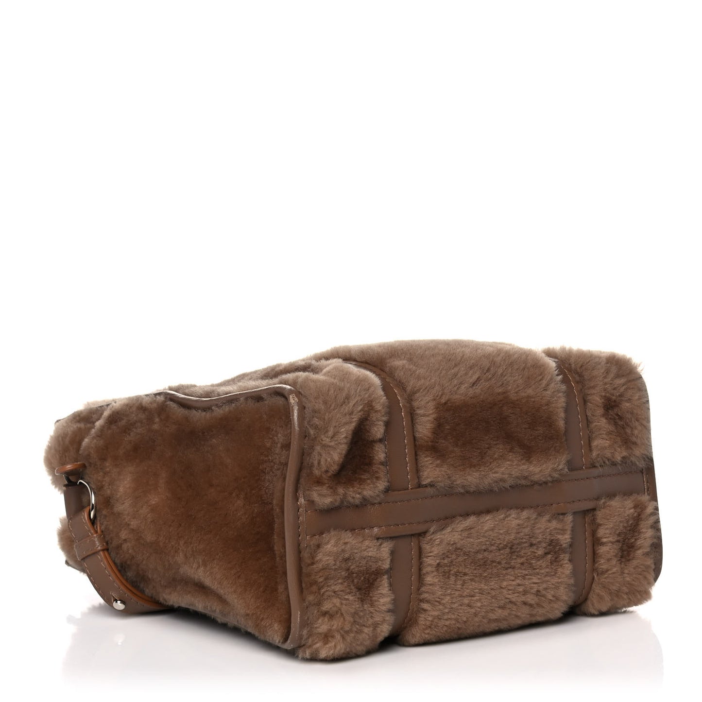 Shearling XS Bazar Shopper Tote Beige