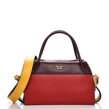Prada City Calf Ribbon Bowling Bag Fire Engine Red 9 of 9