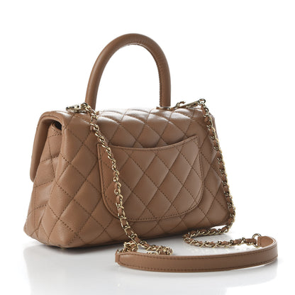 Chanel Caviar Quilted Mini Coco Handle Flap Brown 3 of 10