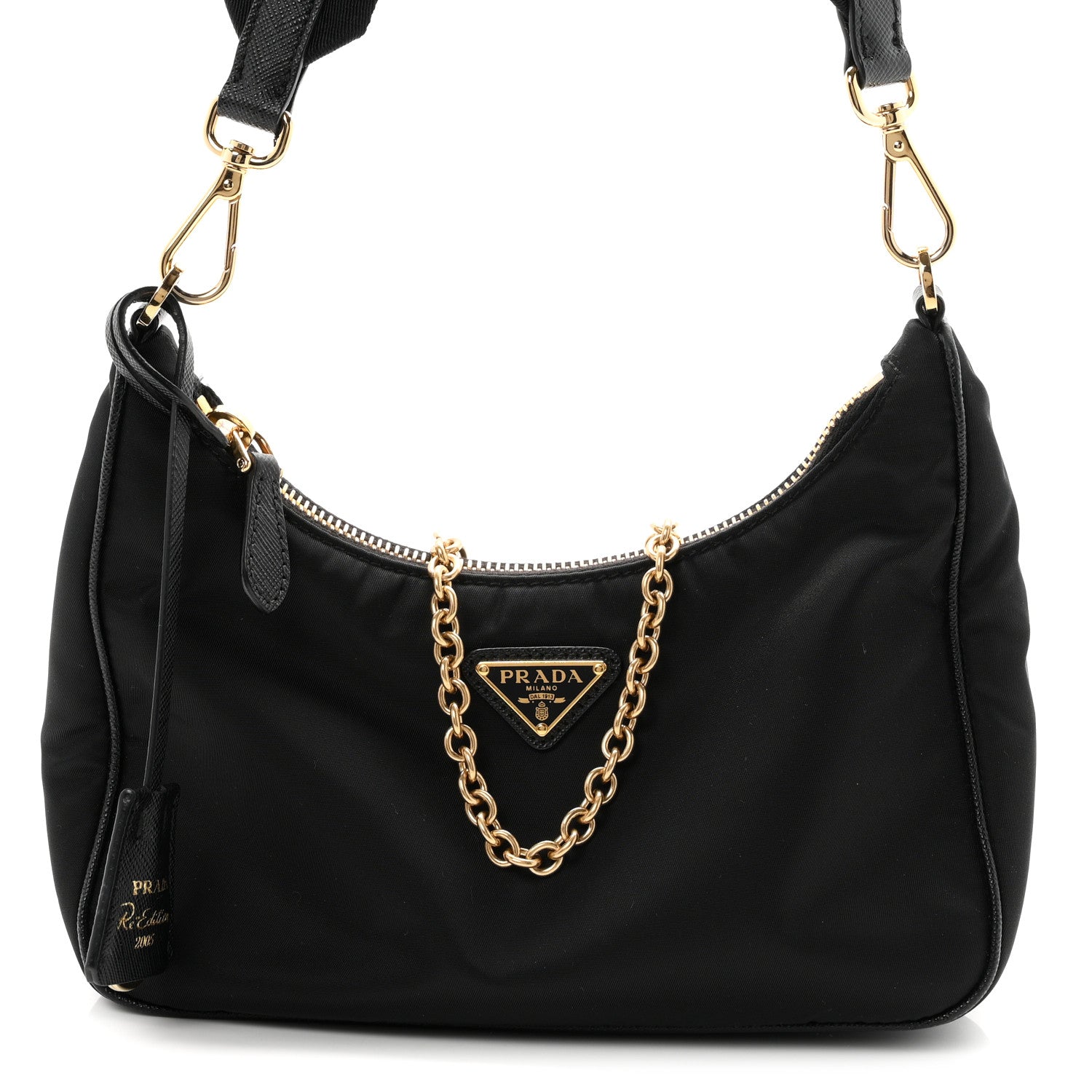Prada Nylon Re-Edition 2005 Shoulder Bag Black 9 of 11