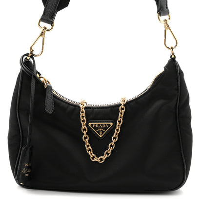 Prada Nylon Re-Edition 2005 Shoulder Bag Black 9 of 11