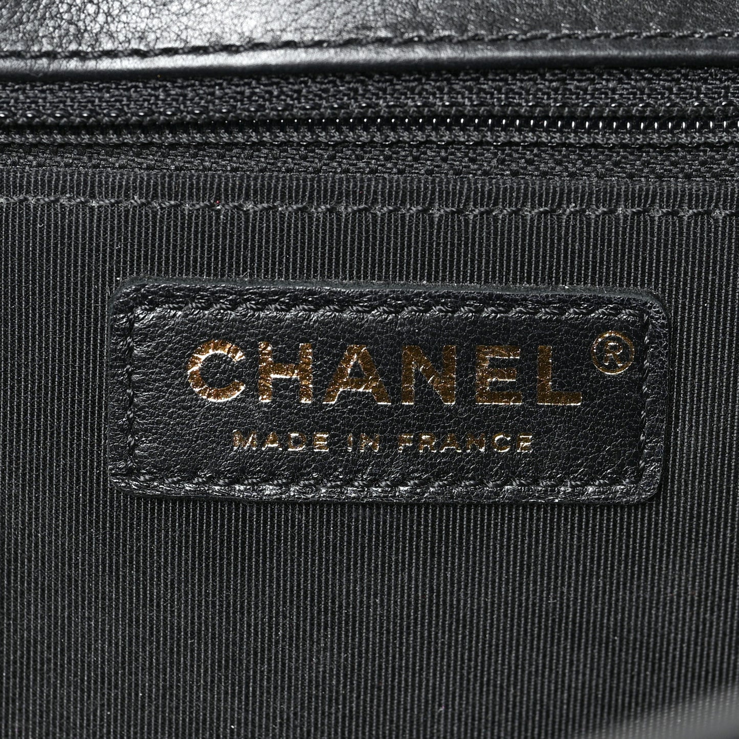 Calfskin Quilted Large Chain Link Full Flap Black