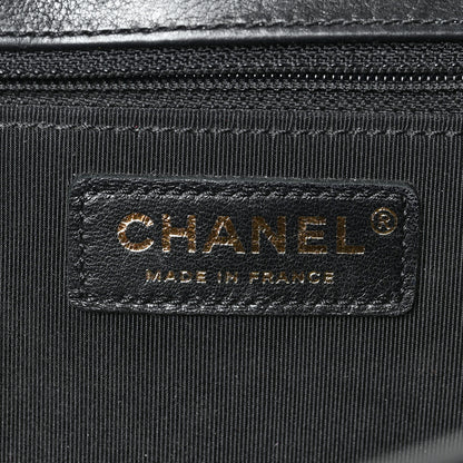 Chanel Calfskin Quilted Large Chain Link Full Flap Black 6 of 10