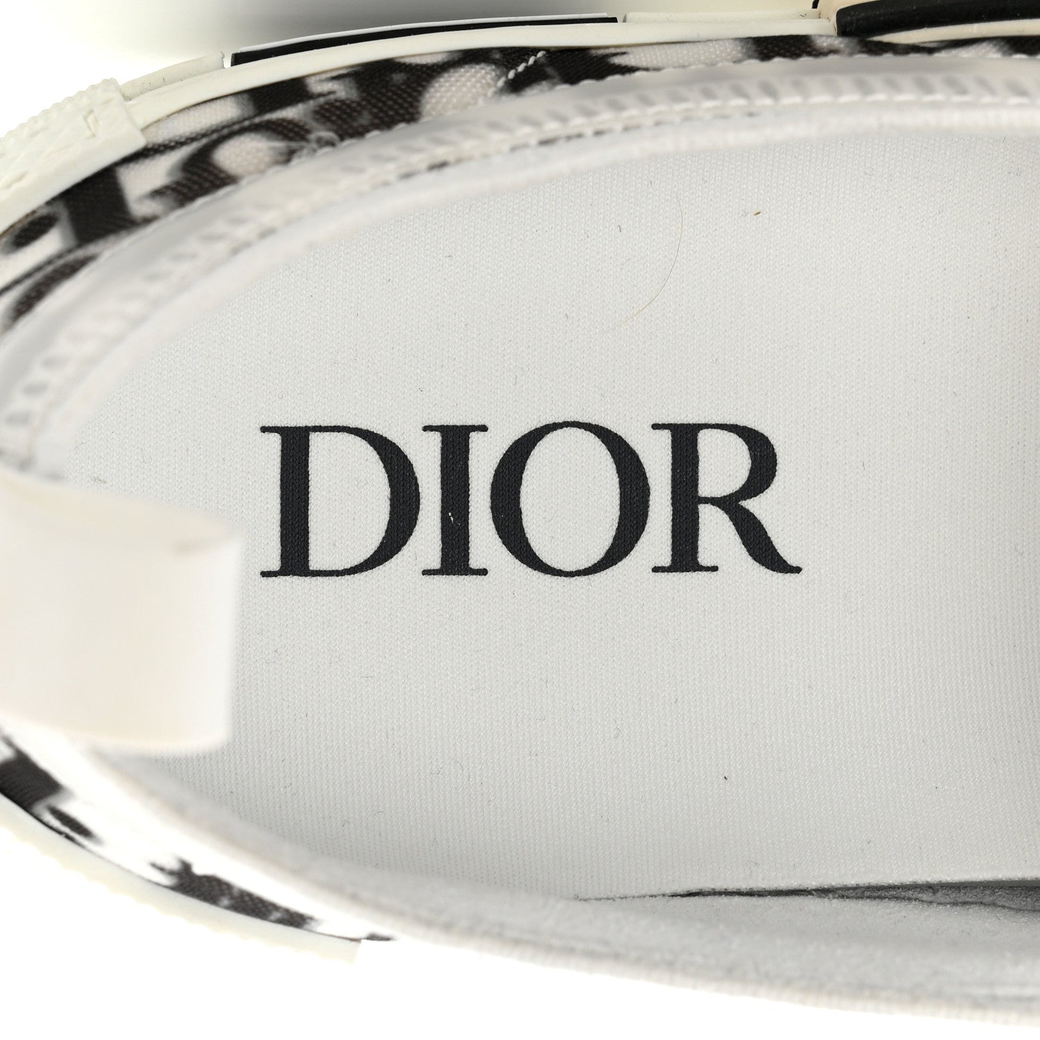 Christian Dior Technical Canvas Oblique Mens B23 Slip On Sneakers 42 Black White 6 of 8