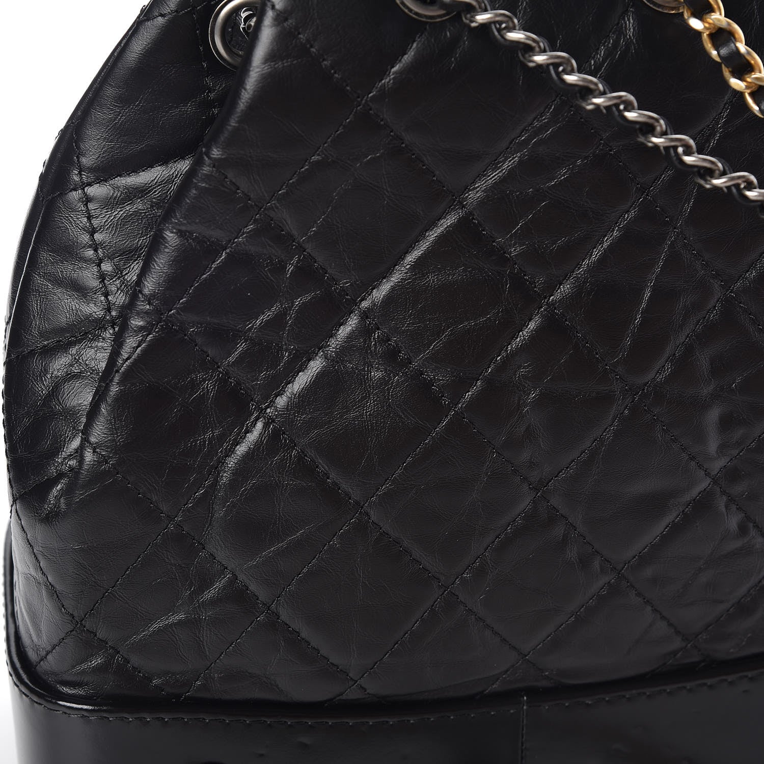 Chanel Aged Calfskin Quilted Small Gabrielle Backpack Black 11 of 14