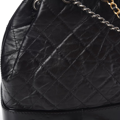 Chanel Aged Calfskin Quilted Small Gabrielle Backpack Black 11 of 14