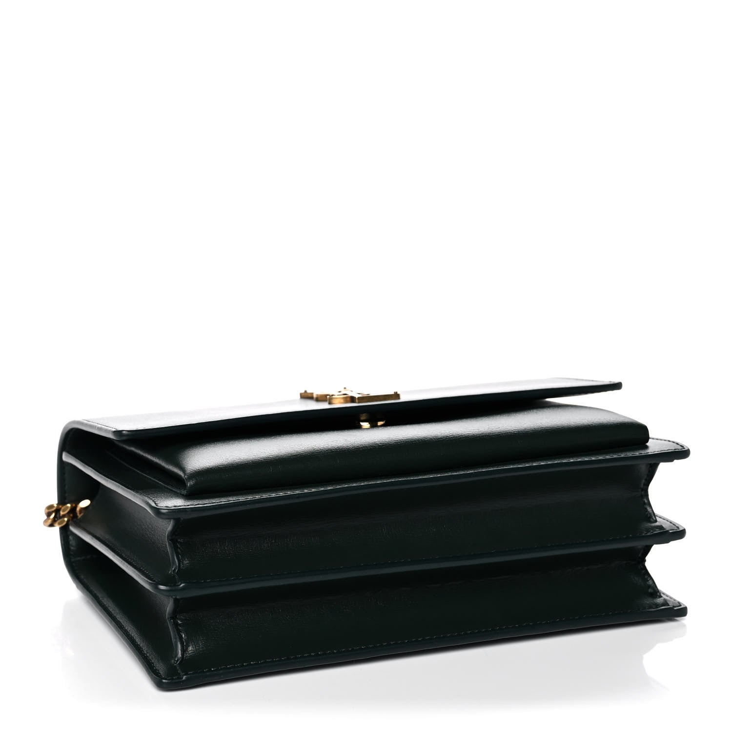 Saint Laurent Calfskin Medium Monogram Sunset Dark Green 4 of 15