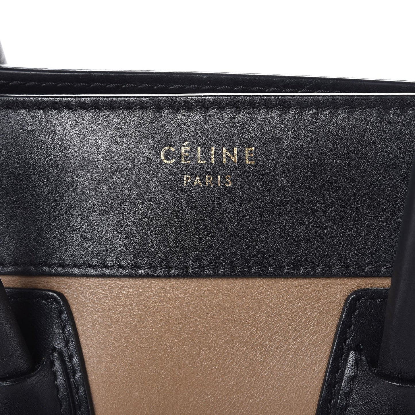 Smooth Calfskin Suede Micro Tri-Color Luggage Beige