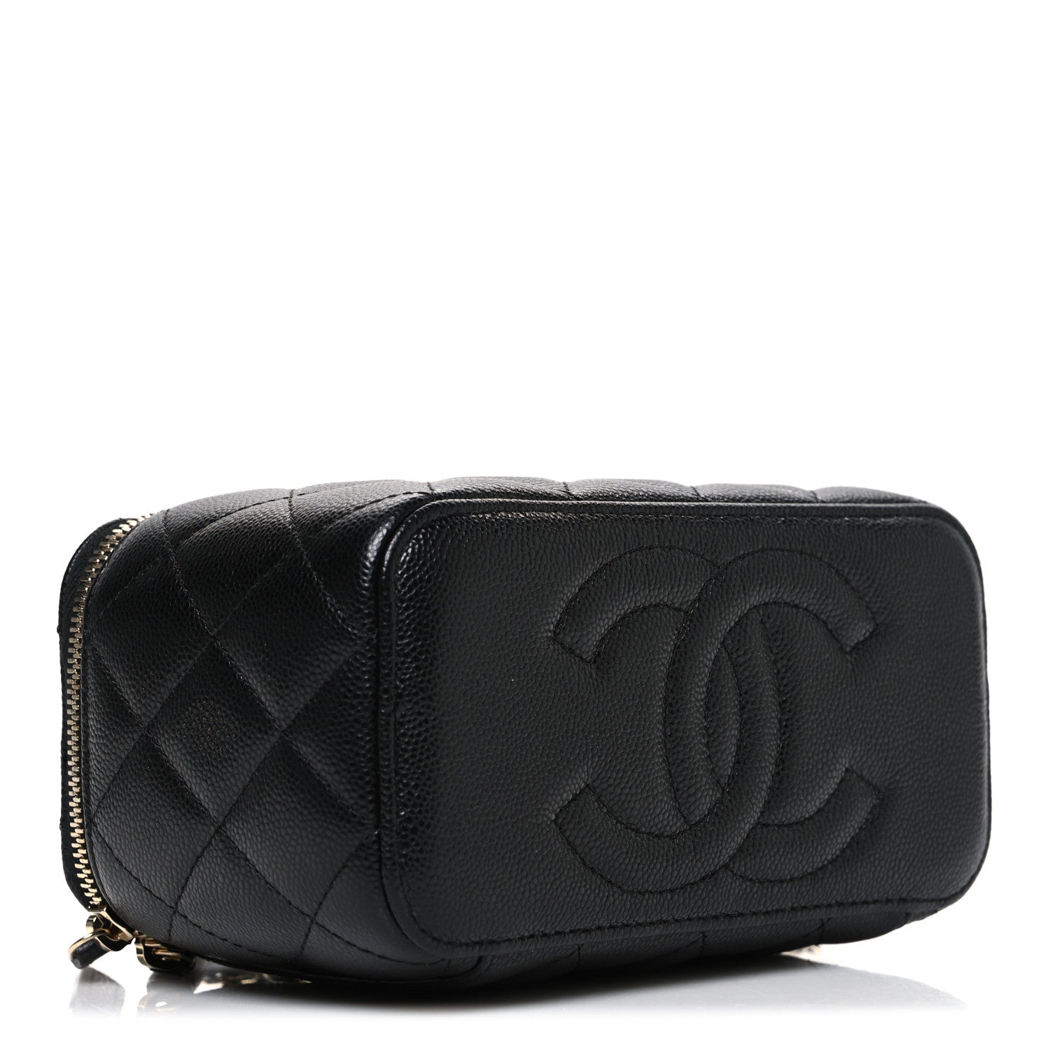 Chanel Caviar Quilted Small Vanity Case With Chain Black 4 of 10
