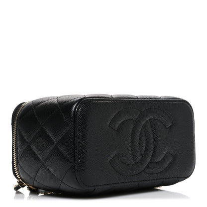Chanel Caviar Quilted Small Vanity Case With Chain Black 4 of 10