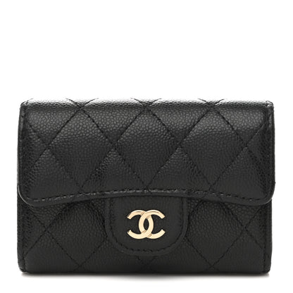 Chanel Caviar Quilted Classic 4 Key Holder Wallet Black 1 of 9