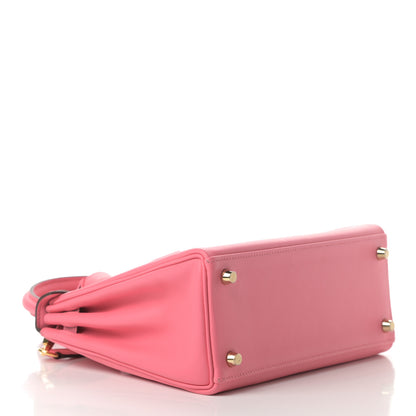 Hermes Swift Kelly Retourne 25 Rose Azalee 4 of 13