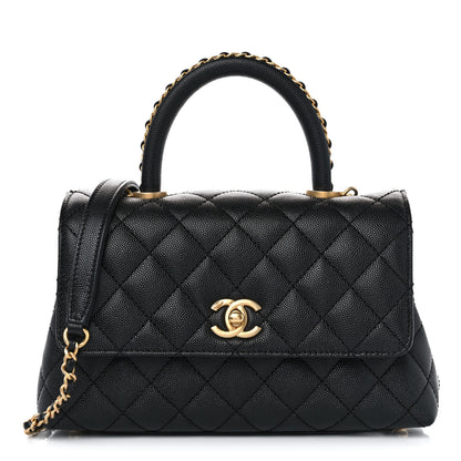 Chanel Caviar Quilted Mini Coco Chain Handle Flap Black 1 of 10