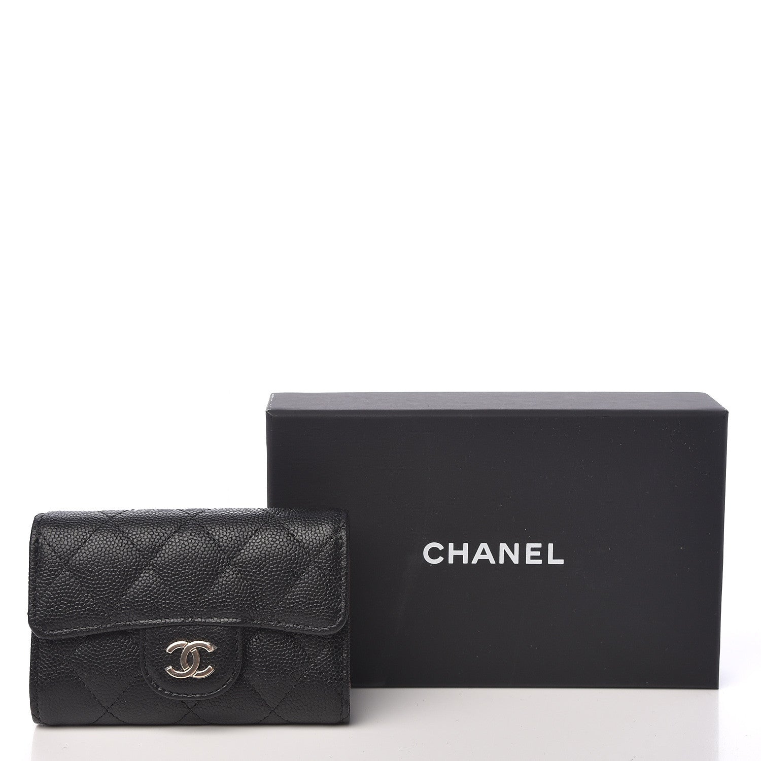 Chanel Caviar Quilted Classic 4 Key Holder Wallet Black 10 of 10