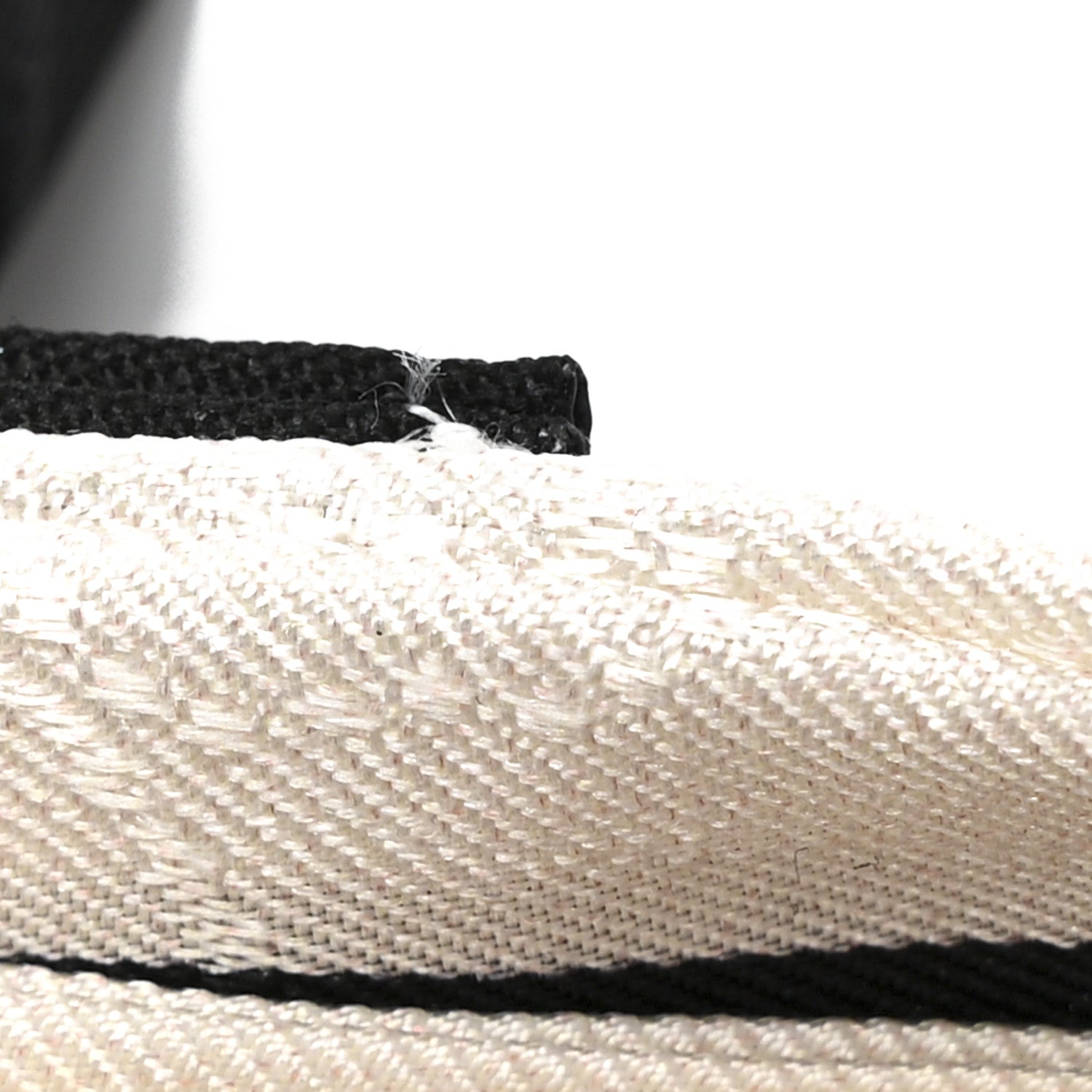 Chanel Silk Hair Tie Black Ivory 4 of 4